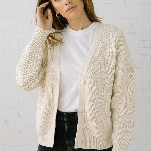 Tradlands Sweaters - Tradlands Shelter Cardigan-Birch